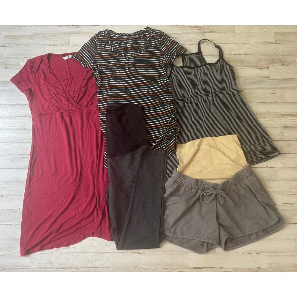5 Pcs Maternity Clothing Lot Pants Dress Short Top sz XS/S EUC